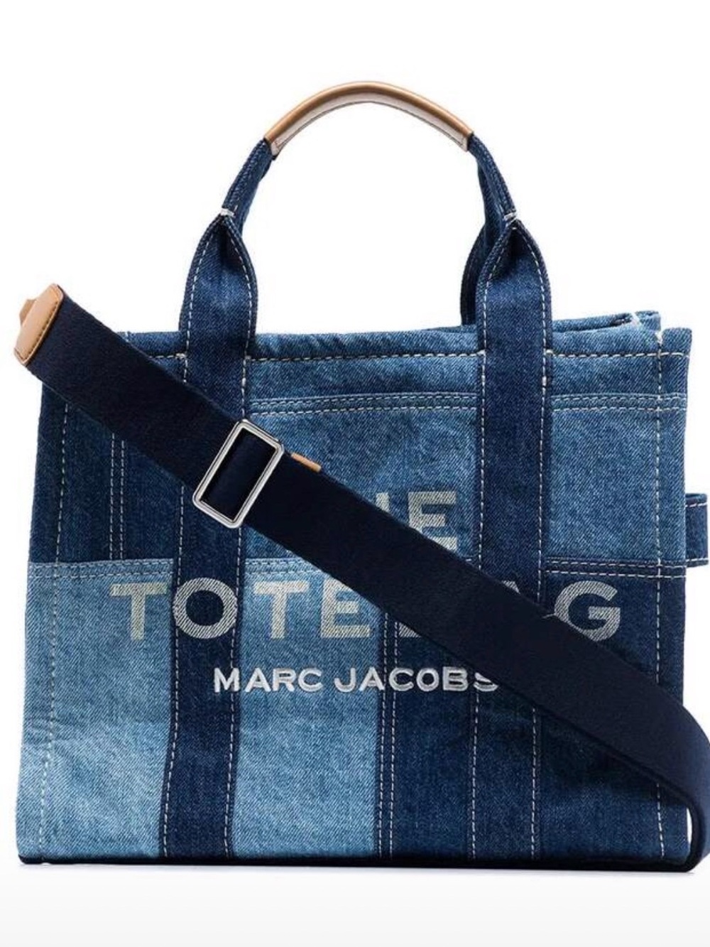 NWT Marc Jacobs
The Denim Medium Tote Bag Blue Patchwork